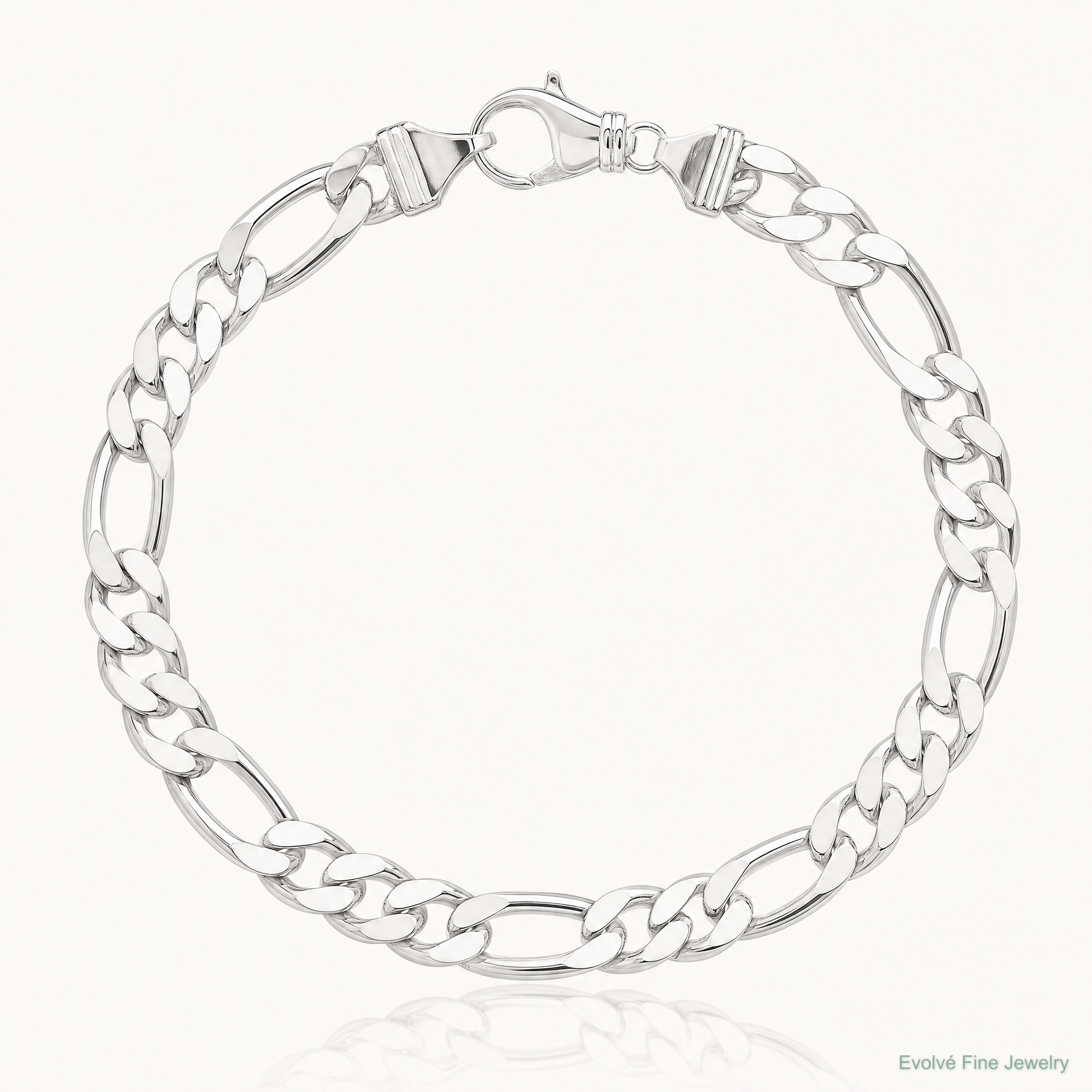 Sterling Silver 15mm Figaro Chain - Lifestyle View