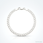 Sterling Silver 3.25mm D/C Square Curb Chain - Lifestyle View
