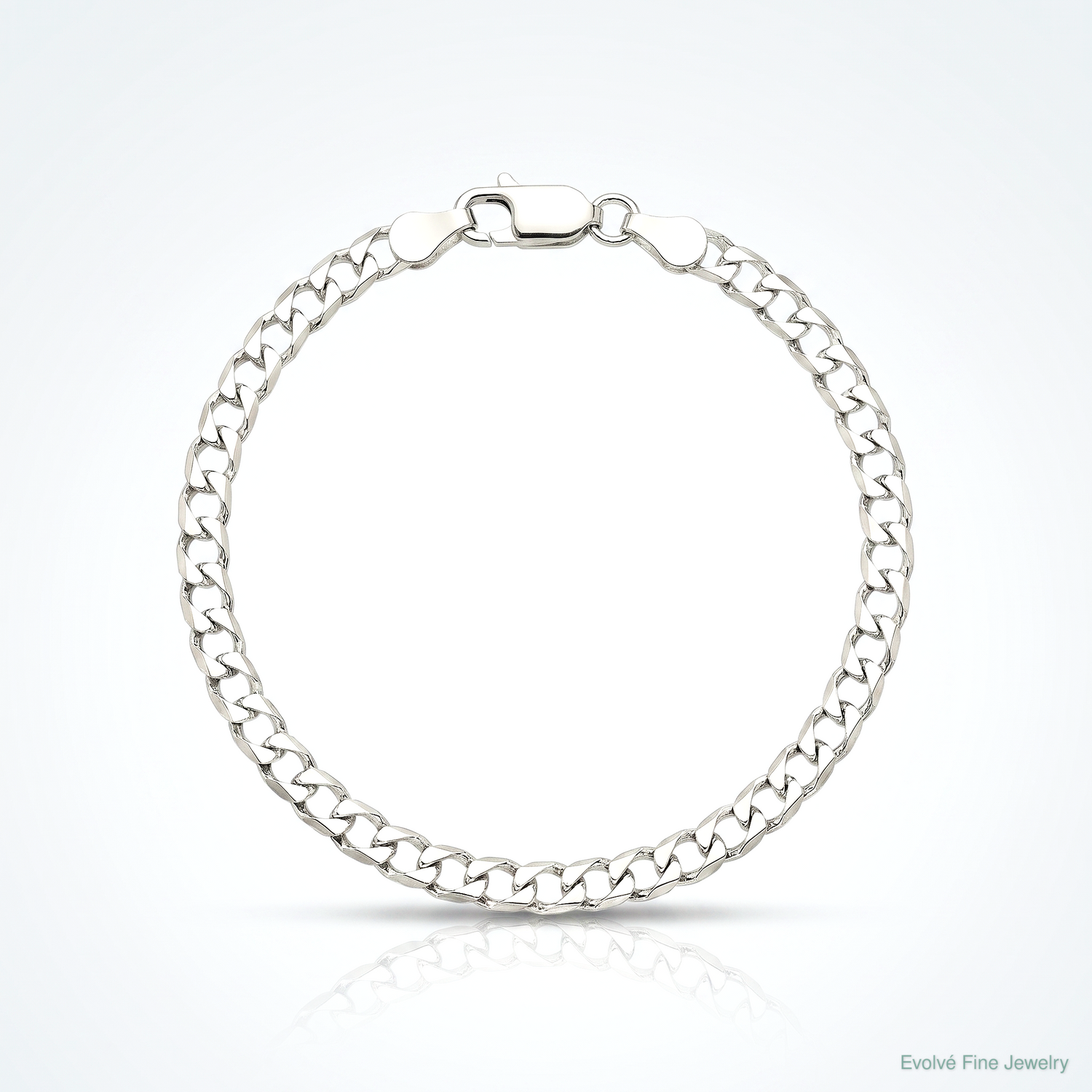 Sterling Silver 3.25mm D/C Square Curb Chain - Lifestyle View