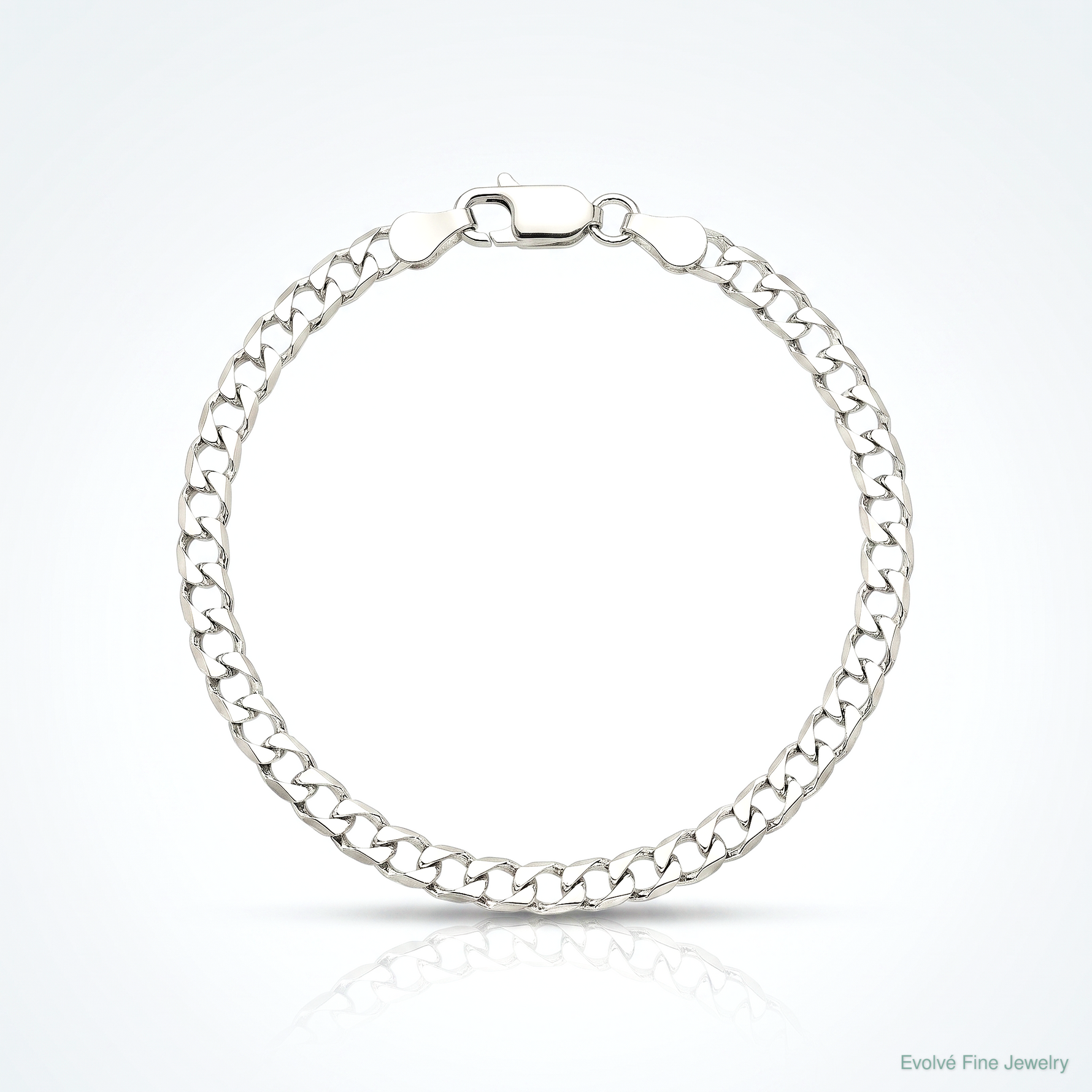 Sterling Silver 3.25mm D/C Square Curb Chain - Lifestyle View