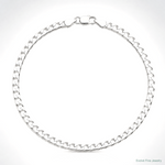 Sterling Silver Rhodium-plated 3.25mm D/C Square Curb Chain - Lifestyle View