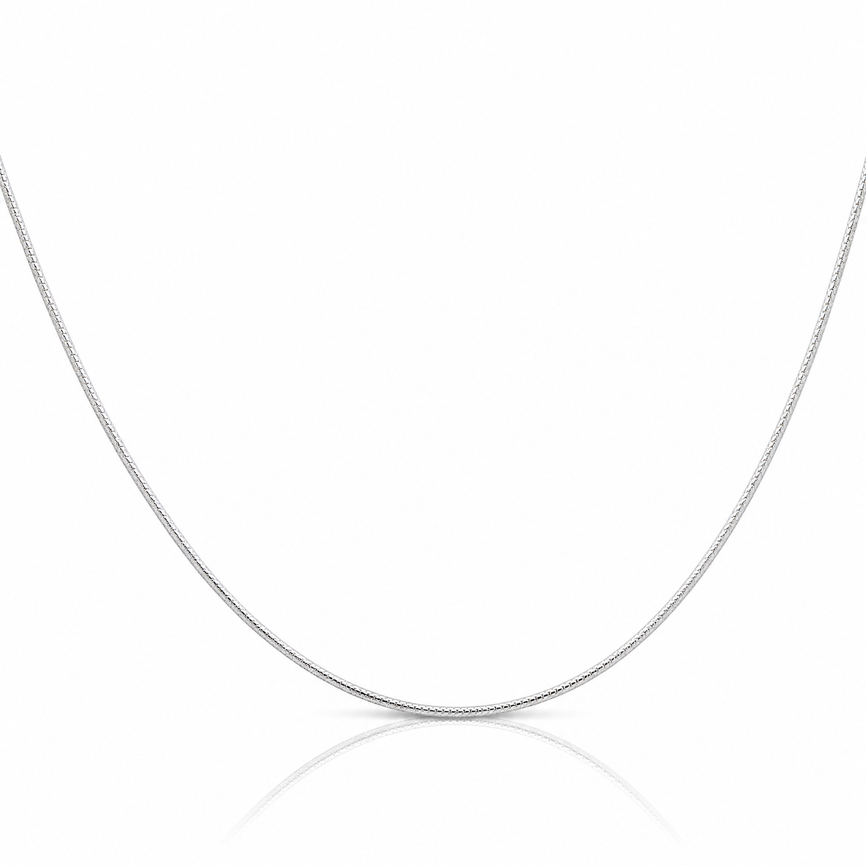 Sterling Silver .85mm Diamond-cut Snake Chain - Lifestyle View