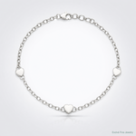 Sterling Silver Heart Childs 5 Inch Plus 1 Inch Ext. Bracelet - Lifestyle View