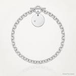 Sterling Silver Rhodium-plated .03ct Diamond Disc Bracelet - Lifestyle View