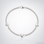 Sterling Silver Heart with Love Bracelet - Lifestyle View