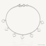 Sterling Silver w/ Hearts Bracelet - Lifestyle View