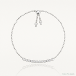 Sterling Silver Rhodium-plated CZ Adjustable Bracelet - Lifestyle View