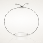 Sterling Silver Polished Bar Adjustable Bracelet - Lifestyle View