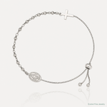 Sterling Silver Miraculous Medal Adjustable Bracelet - Lifestyle View