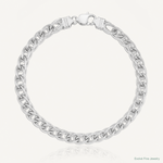 Sterling Silver Polished Link Bracelet - Lifestyle View
