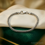 Sterling Silver Antiqued Polished Rope Bracelet - Lifestyle View