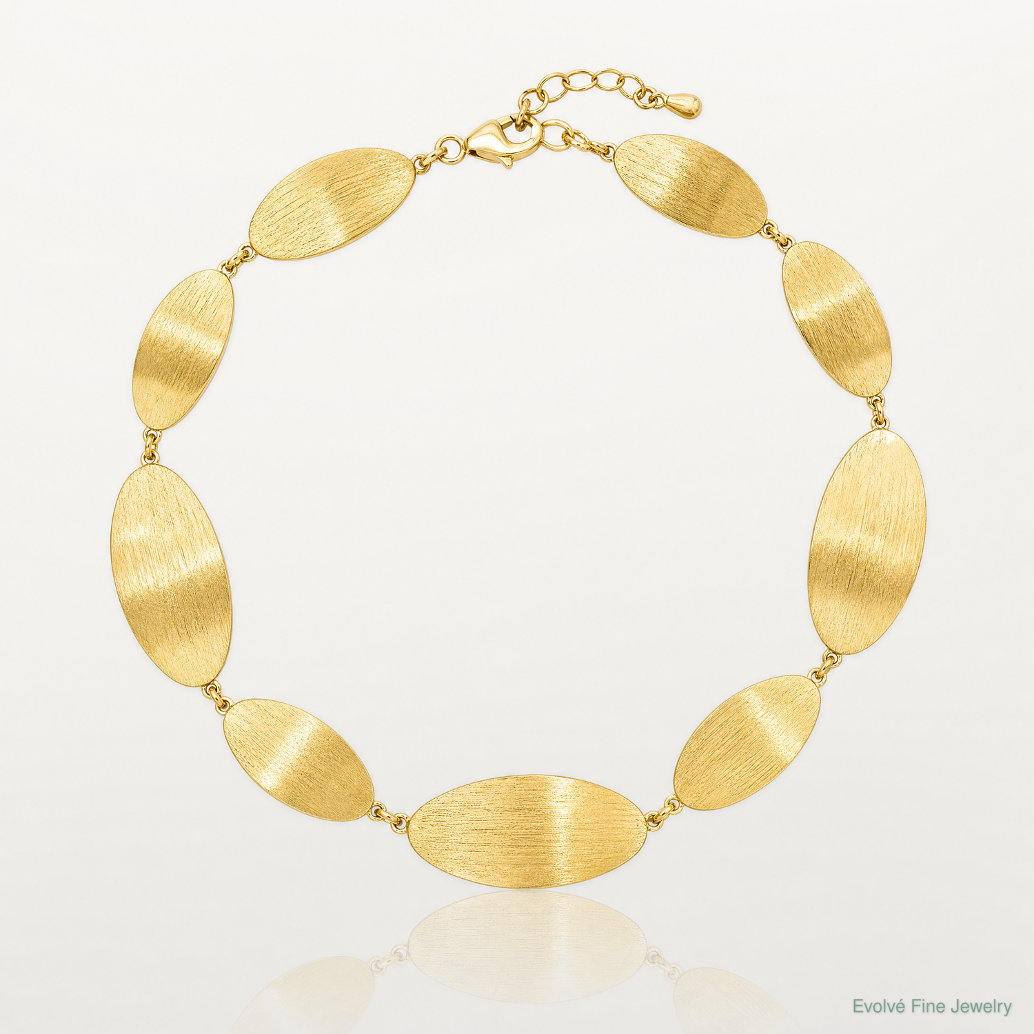 Sterling Silver Gold-plated Brushed w/ 1.25in ext. Bracelet - Lifestyle View