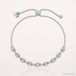 Sterling Silver Rhodium-plated Fancy Adjustable Bracelet - Lifestyle View