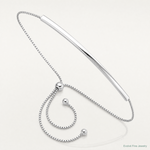 Sterling Silver Rhodium-plated Adjustable Bar Bracelet - Lifestyle View