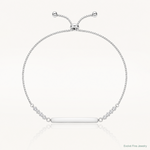 Sterling Silver with CZ Adjustable ID Bracelet - Lifestyle View