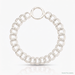 Sterling Silver Polished Double Link 7in Charm Bracelet - Lifestyle View