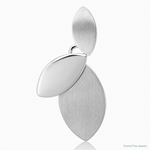 Sterling Silver Rh-pltd Brushed/Polished Fancy Chain Slide Pendant - Lifestyle View