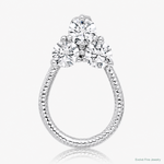 Sterling Silver Rhodium-plated CZ Textured Chain Slide Pendant - Lifestyle View