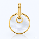Sterling Silver Gold-plated Mother of Pearl Drop Pendant - Lifestyle View