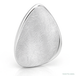 Sterling Silver Rhodium-plated Scratch-finish Fancy Chain Slide Pendant - Lifestyle View