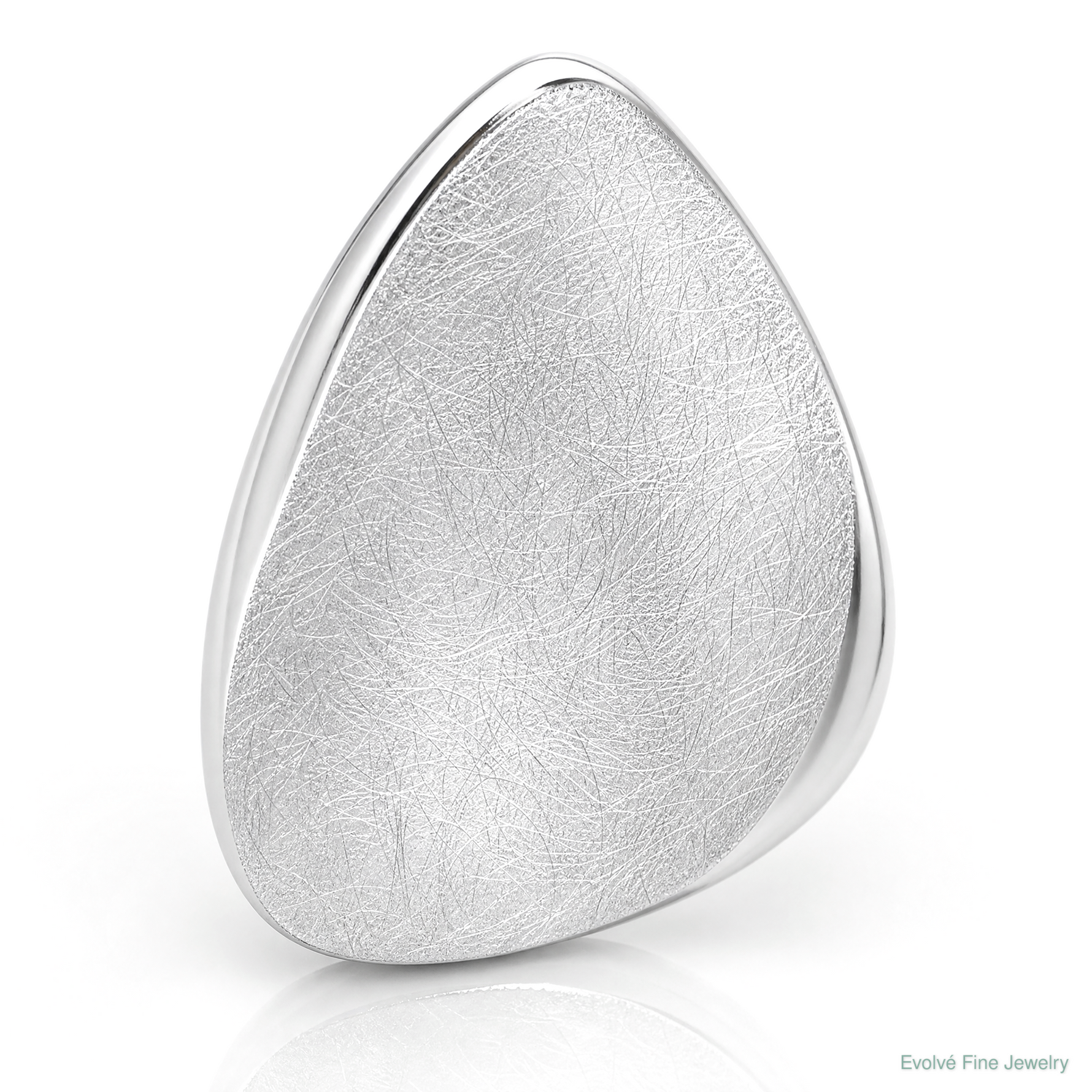 Sterling Silver Rhodium-plated Scratch-finish Fancy Chain Slide Pendant - Lifestyle View