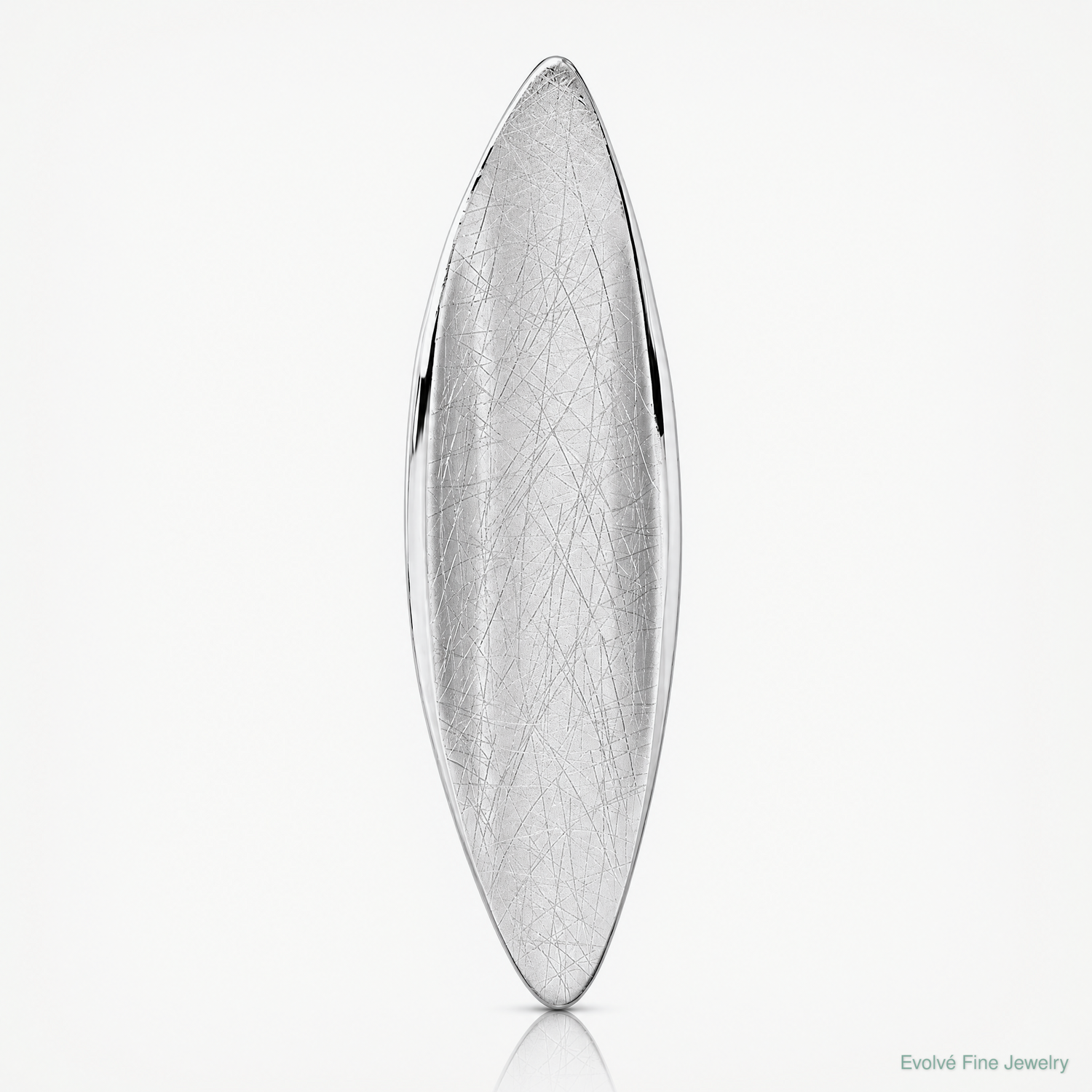 SS Rhodium-plated Polished and Brushed Fancy Chain Slide Pendant - Lifestyle View