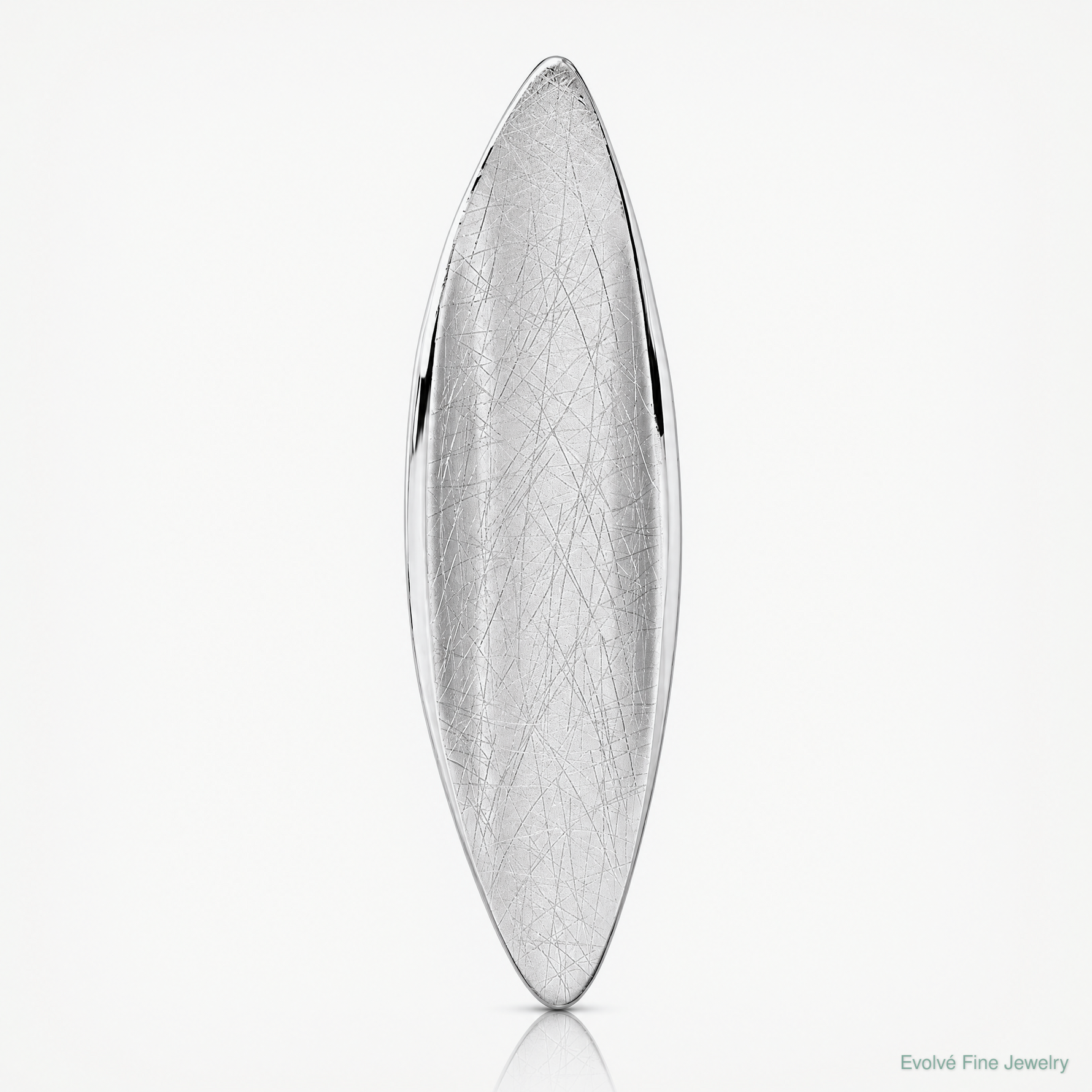 SS Rhodium-plated Polished and Brushed Fancy Chain Slide Pendant - Lifestyle View
