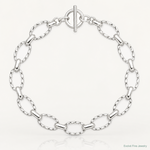 Sterling Silver 7.75inch Polished Fancy Link Toggle Bracelet - Lifestyle View