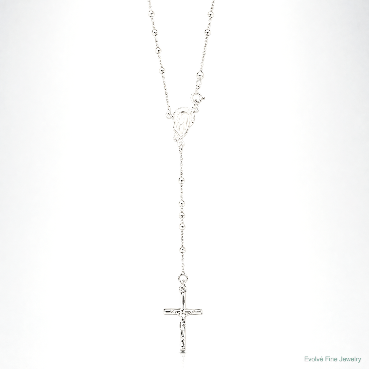 Sterling Silver Crucifix Necklace - Lifestyle View