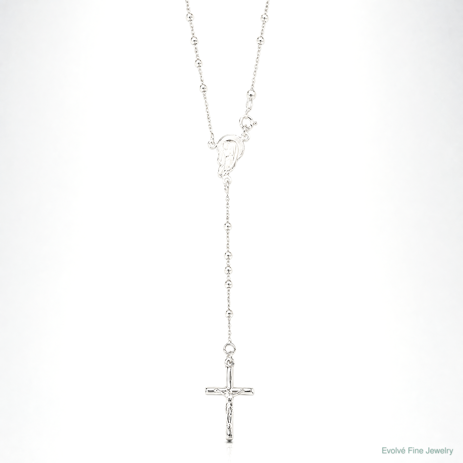 Sterling Silver Crucifix Necklace - Lifestyle View
