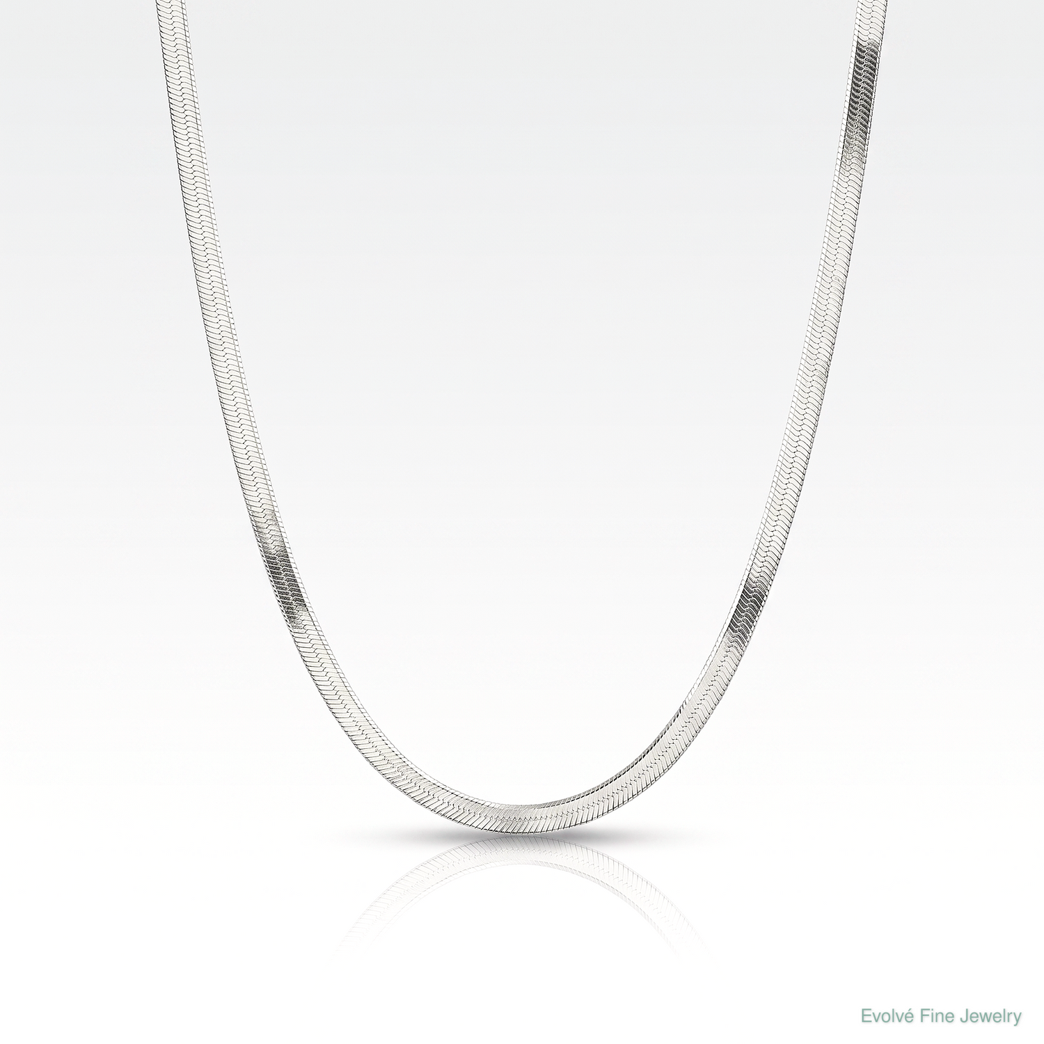 Sterling Silver 3mm Magic Herringbone Chain - Lifestyle View