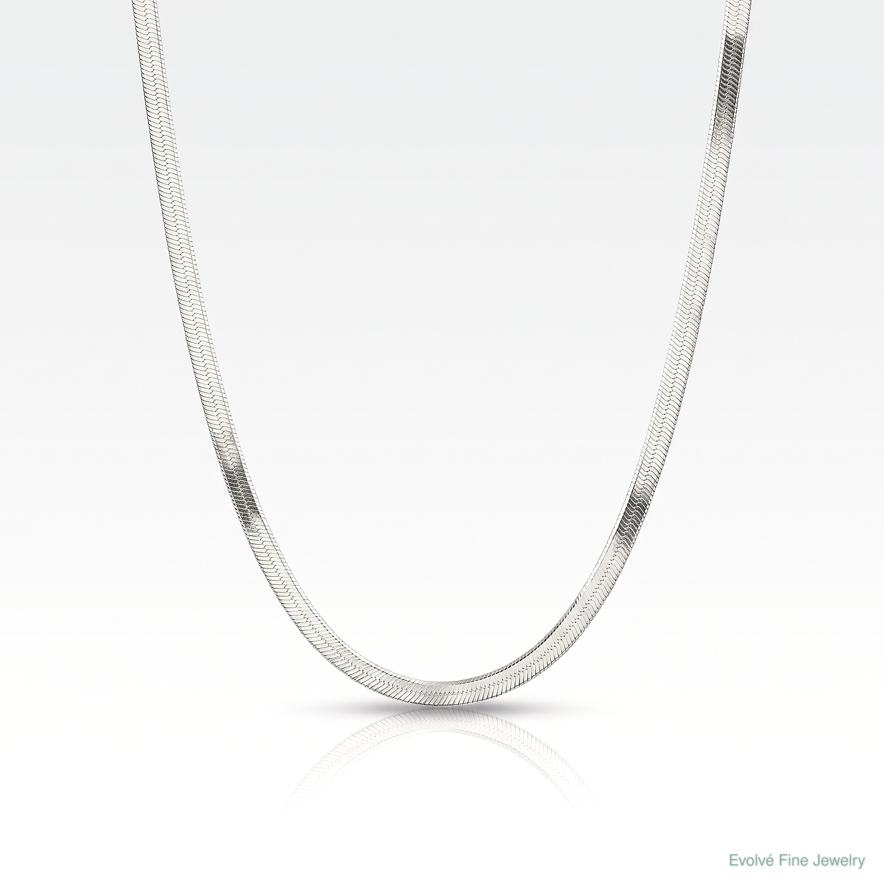 Sterling Silver 3mm Magic Herringbone Chain - Lifestyle View