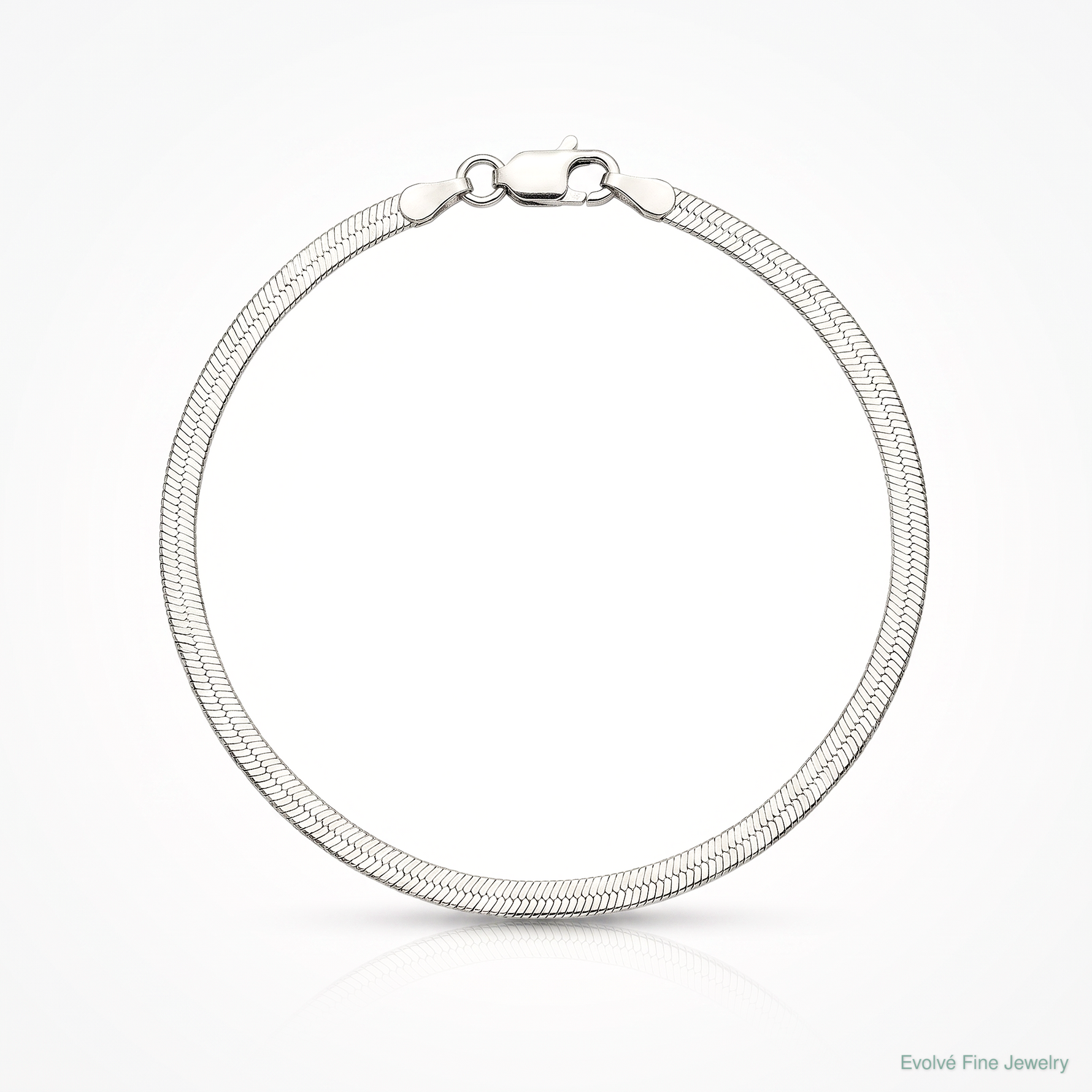 Sterling Silver 3mm Magic Herringbone Chain - Lifestyle View