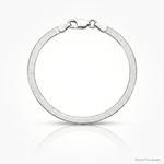 Sterling Silver Rhodium-plated 3mm Magic Herringbone Chain - Lifestyle View