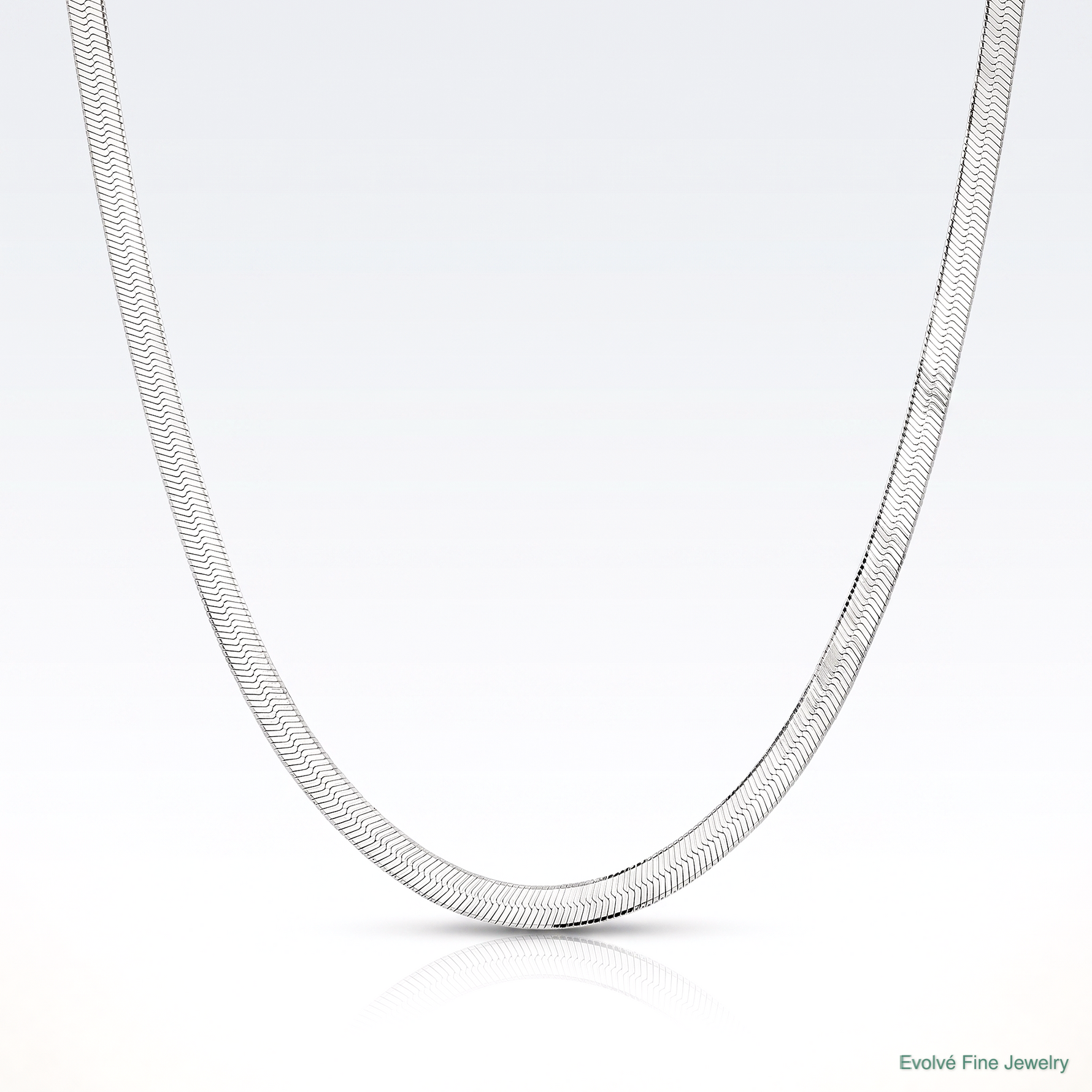 Sterling Silver 4.5mm Magic Herringbone Chain - Lifestyle View