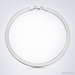 Sterling Silver Rhodium-plated 4.5mm Magic Herringbone Chain - Lifestyle View