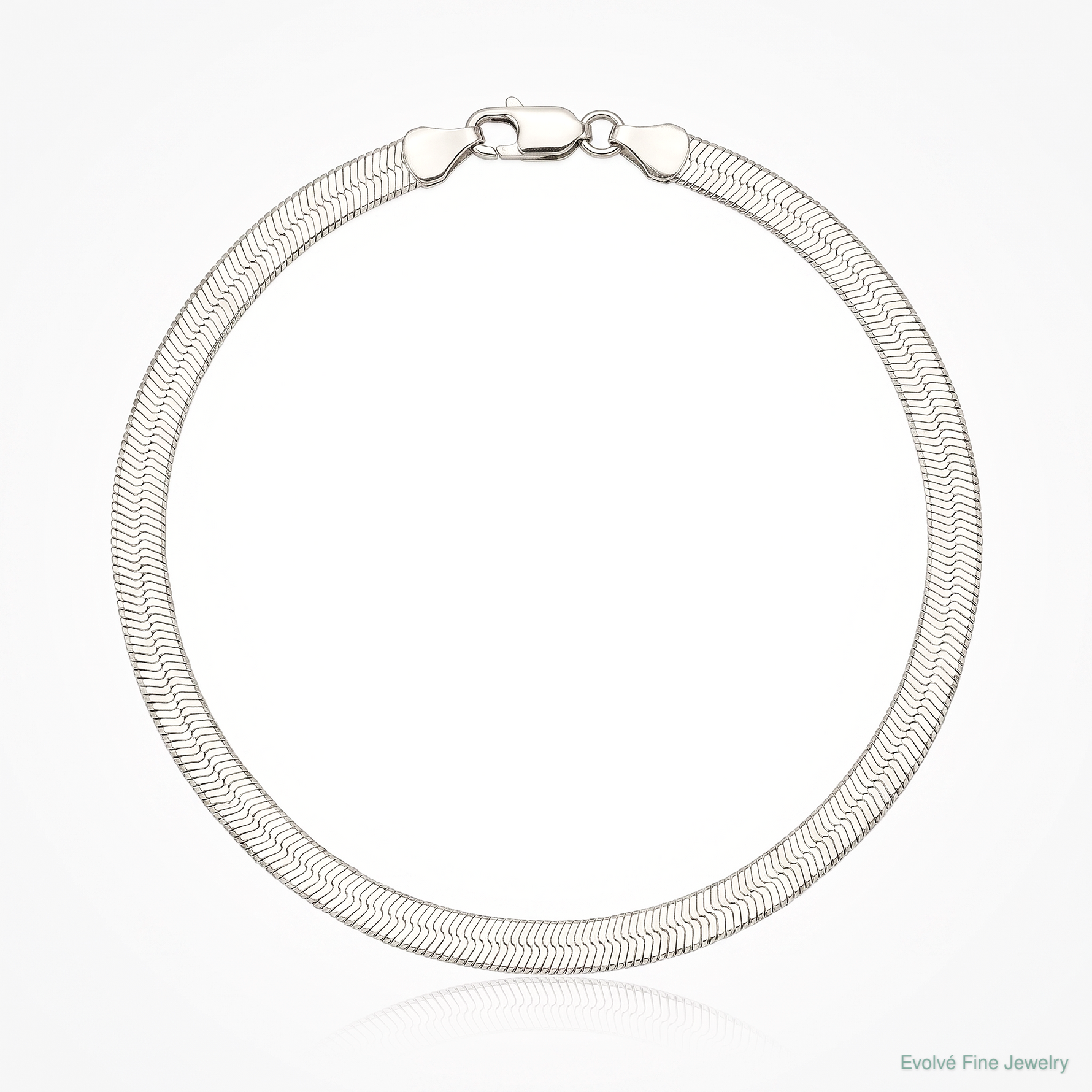 Sterling Silver 5.25mm Magic Herringbone Chain - Lifestyle View