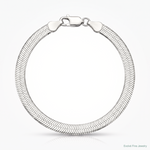Sterling Silver Rhodium-plated 5.25mm Magic Herringbone Chain - Lifestyle View