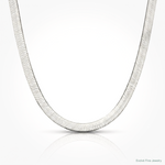 Sterling Silver 7.3mm Magic Herringbone Chain - Lifestyle View
