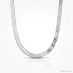 Sterling Silver Rhodium-plated 7.3mm Magic Herringbone Chain - Lifestyle View