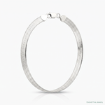 Sterling Silver Rhodium-plated 7.3mm Magic Herringbone Chain - Lifestyle View