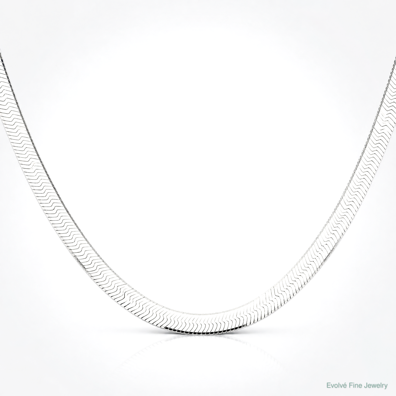Sterling Silver 8mm Magic Herringbone Chain - Lifestyle View