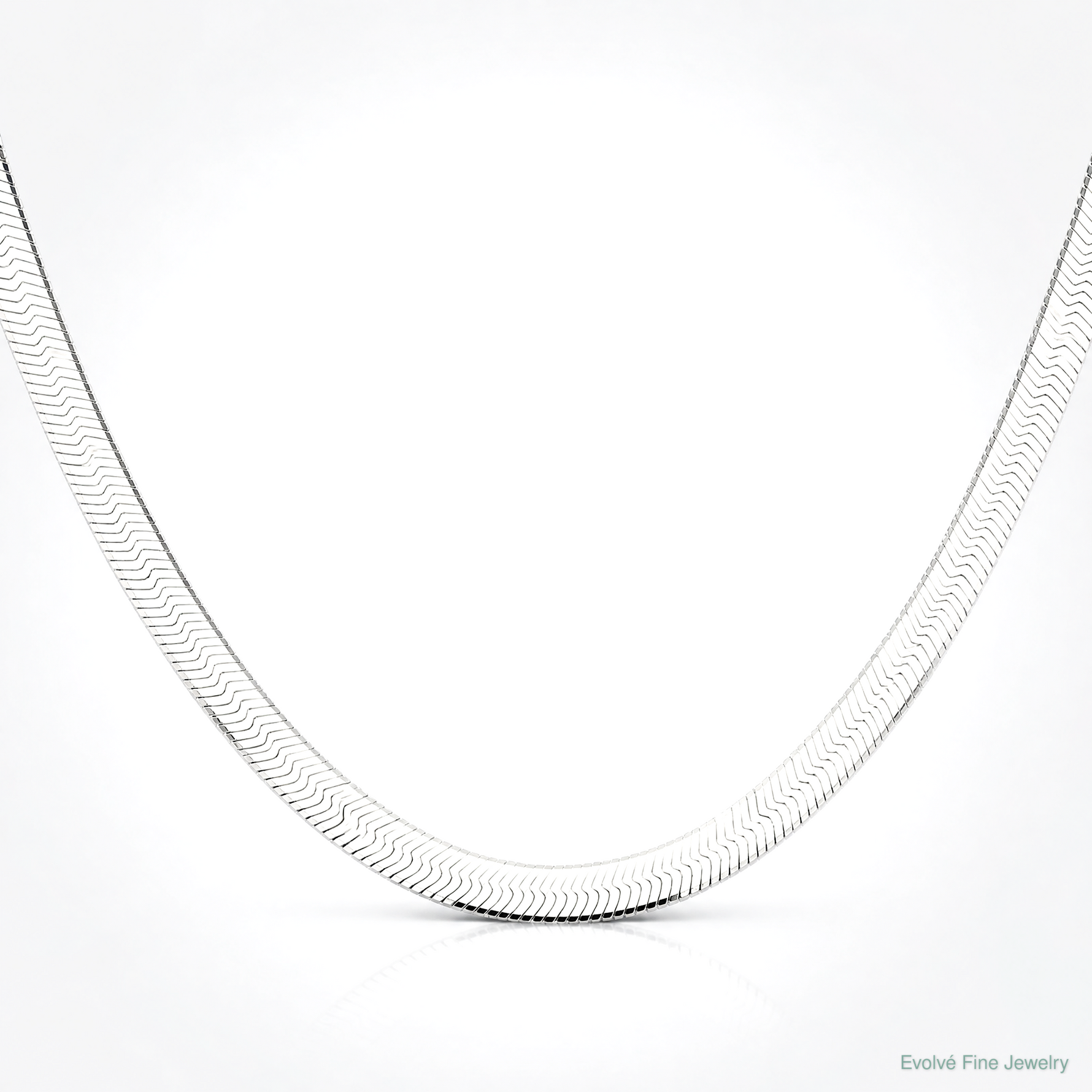 Sterling Silver 8mm Magic Herringbone Chain - Lifestyle View