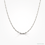 Sterling Silver 2mm Twisted Herringbone Chain - Lifestyle View