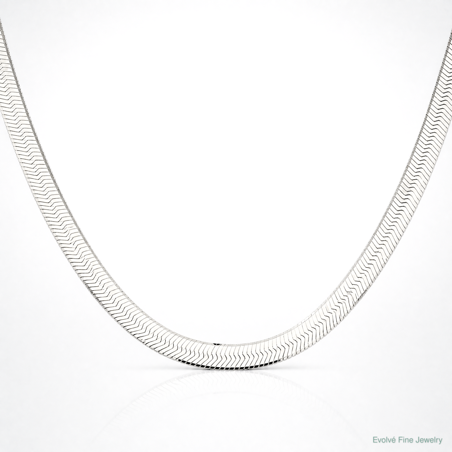 Sterling Silver 8.75mm Magic Herringbone Chain - Lifestyle View