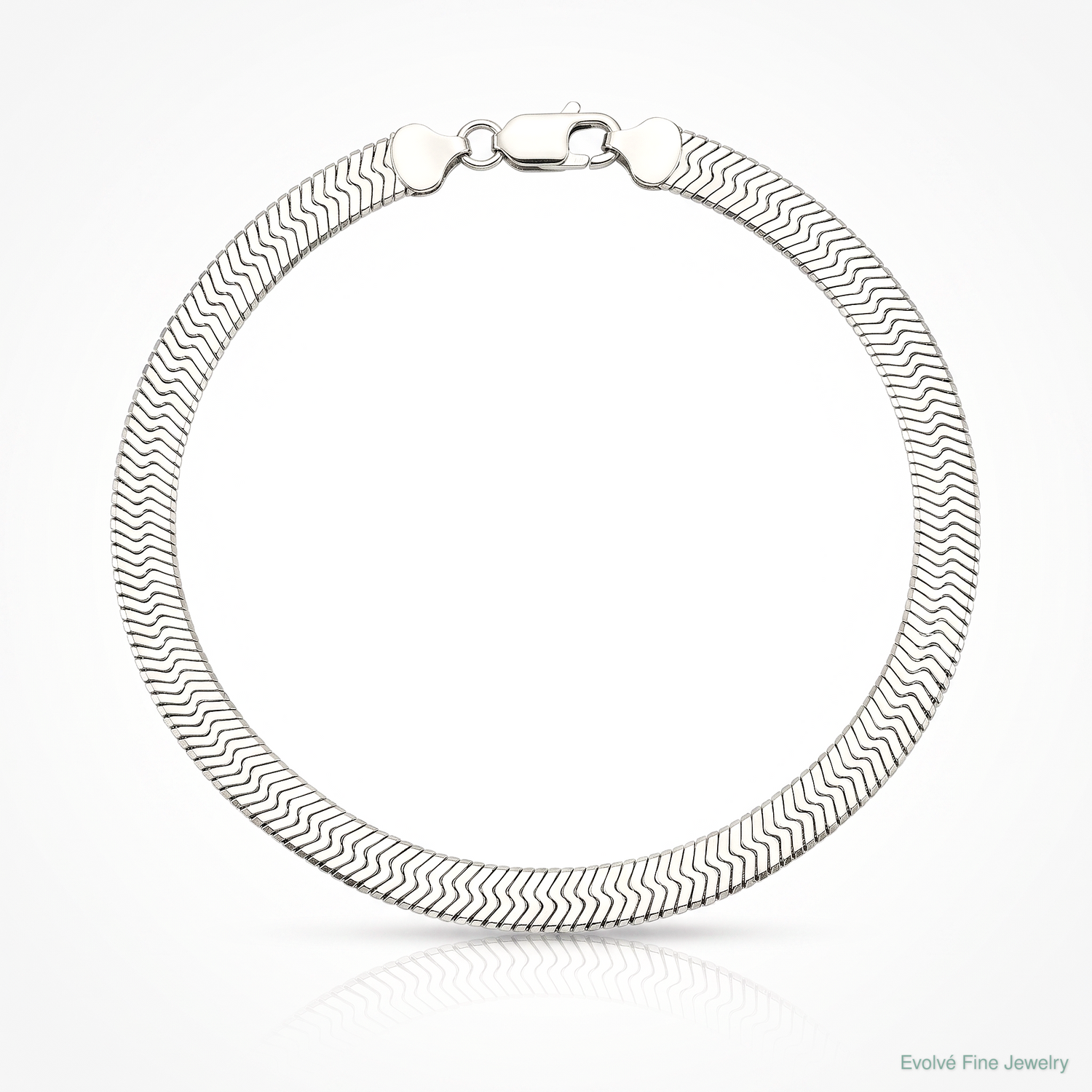 Sterling Silver 8.75mm Magic Herringbone Chain - Lifestyle View
