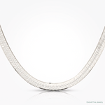 Sterling Silver Rhodium-plated 8.75mm Magic Herringbone Chain - Lifestyle View