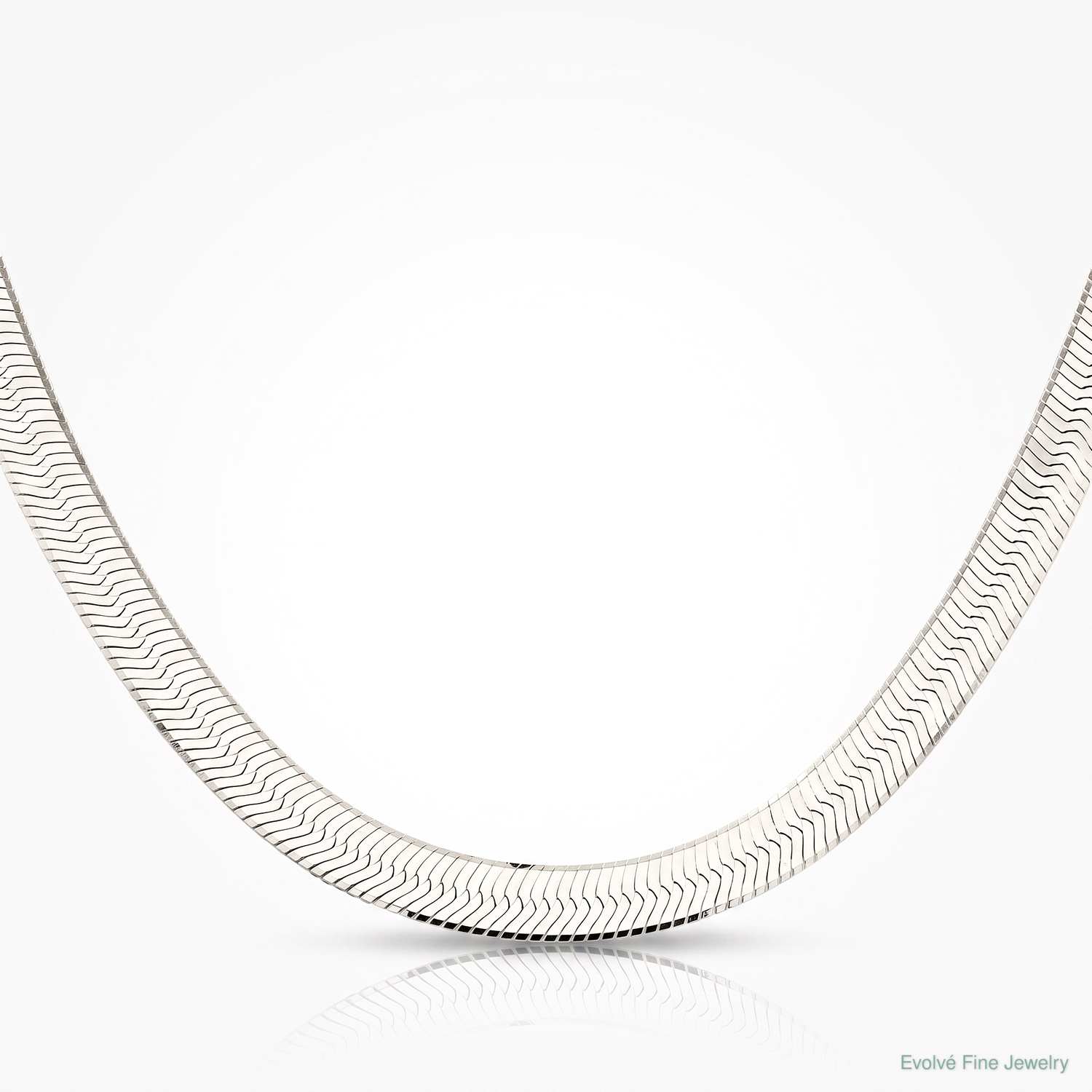 Sterling Silver Rhodium-plated 8.75mm Magic Herringbone Chain - Lifestyle View