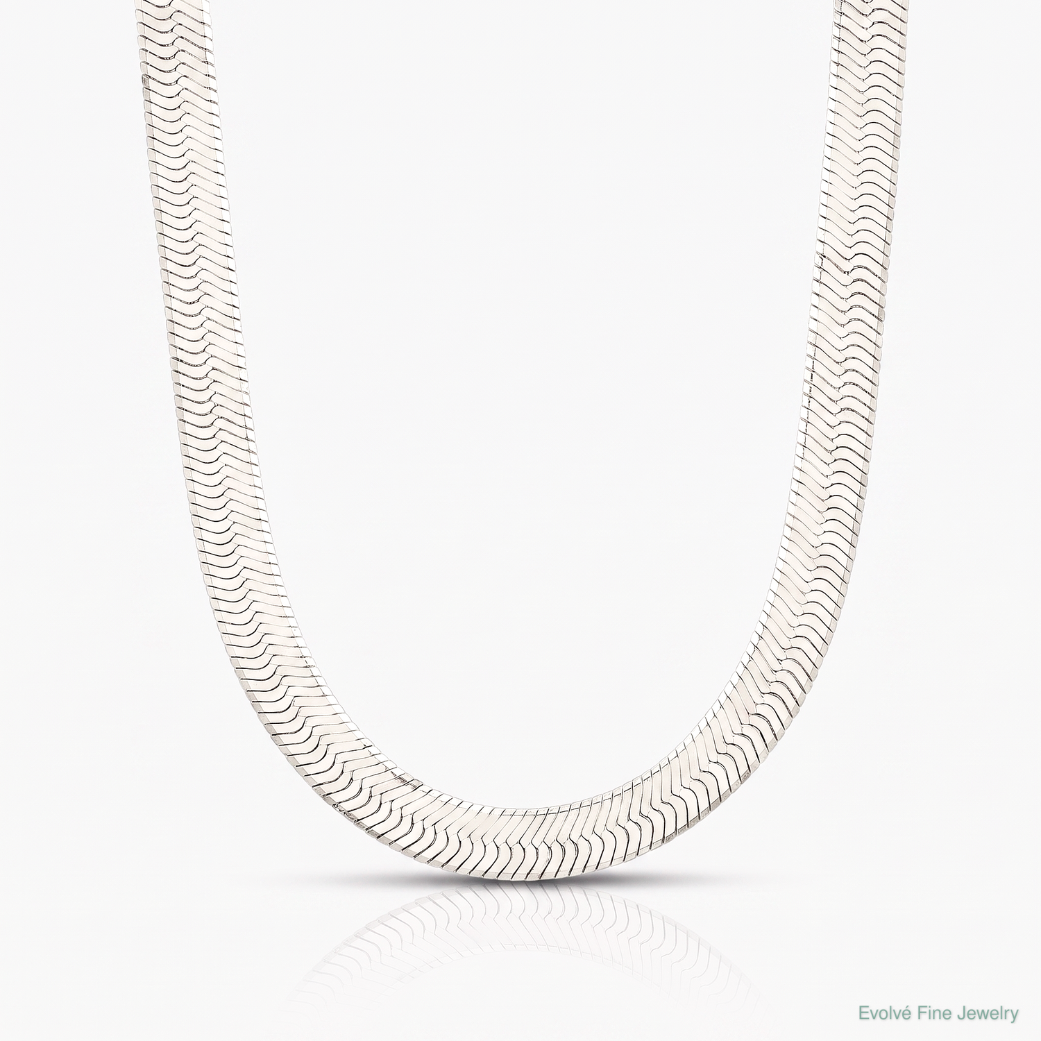Sterling Silver 10.5mm Magic Herringbone Chain - Lifestyle View
