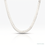 Sterling Silver Rhodium-plated 10.5mm Magic Herringbone Chain - Lifestyle View